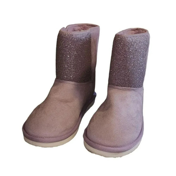 DSG (Dick's Sporting Good) Purple Sparkly Winter Snow Boots Size 4 - Picture 3 of 6